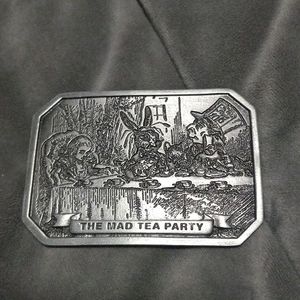 The mad tea party belt buckle